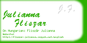 julianna fliszar business card
